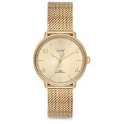 Omax Dome Series Gold Mesh Analog Watch For Women DC004G11I