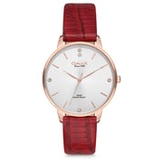 Omax Prime Collection Red Leather Analog Watch For Women PM003R60I