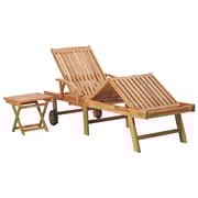 Vidaxl Sun Lounger With Table Solid Teak Wood Vidaxl Sun Lounger With Table Solid Teak Wood