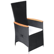 Vidaxl Reclining Garden Chairs 2 Pcs With Cushions Poly Rattan Black Vidaxl Reclining Garden Chairs 2 Pcs With Cushions Poly Rattan Black