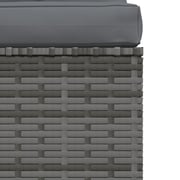 vidaXL 4 Piece Garden Lounge Set with Cushions Grey Poly Rattan vidaXL 4 Piece Garden Lounge Set with Cushions Grey Poly Rattan