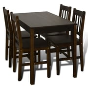 vidaXL Dining Set 5 Pieces Pine Wood Brown vidaXL Dining Set 5 Pieces Pine Wood Brown