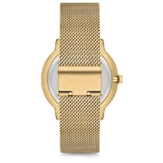 Omax Dome Series Gold Mesh Analog Watch For Men DCD003G11I