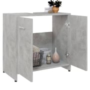 vidaXL Bathroom Cabinet Concrete Grey 60x33x61 cm Engineered Wood vidaXL Bathroom Cabinet Concrete Grey 60x33x61 cm Engineered Wood