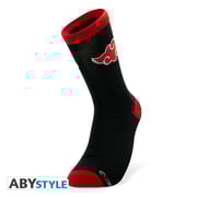 ABYstyle Akatsuki Logo Design Naruto Shippuden Licensed Black & Red Unisex One Size Fits All Crew Socks (One Pair) ABYstyle Akatsuki Logo Design Naruto Shippuden Licensed Black & Red Unisex One Size Fits All Crew Socks (One Pair)