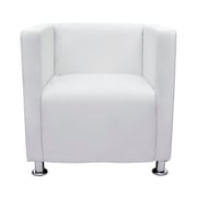 Vidaxl Cube Armchair White Faux Leather Vidaxl Cube Armchair White Faux Leather