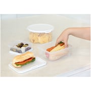 Lunch Box Square Clear/White 750ml