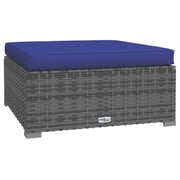 vidaXL 5 Piece Garden Lounge Set with Cushions Poly Rattan Grey vidaXL 5 Piece Garden Lounge Set with Cushions Poly Rattan Grey