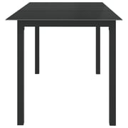 vidaXL Garden Table Black 150x90x74 cm Aluminium and Glass vidaXL Garden Table Black 150x90x74 cm Aluminium and Glass