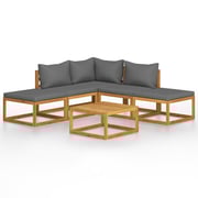 Vidaxl 6 Piece Garden Lounge Set With Cushions Solid Acacia Wood Vidaxl 6 Piece Garden Lounge Set With Cushions Solid Acacia Wood