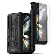 Vrs Design Terra Guard Active S [s-pen Compartment In Hinge Protection] Designed For Samsung Galaxy Z Fold 4 Case Cover (2022) With Screen Protector - Matte Black (s-pen Not Included)