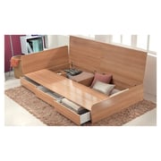 Three-Drawer Storage Super King Bed With Mattress White