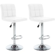 Vidaxl Bar Stools 2 Pcs White Faux Leather Vidaxl Bar Stools 2 Pcs White Faux Leather
