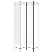 vidaXL 4-Panel Room Divider White 160x220 cm Fabric vidaXL 4-Panel Room Divider White 160x220 cm Fabric