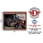 Desperate Enterprises The Three Stooges Fire Department Tin Sign, 16 Desperate Enterprises The Three Stooges Fire Department Tin Sign, 16