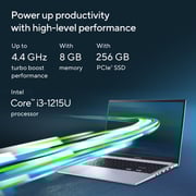 Asus Vivobook 15 X1502ZA-E8807W Touch Laptop – Core i3 1.2GHz 8GB 256GB Shared Win11Home 15.6inch FHD Blue English/Arabic Keyboard Asus Vivobook 15 X1502ZA-E8807W Touch Laptop – Core i3 1.2GHz 8GB 256GB Shared Win11Home 15.6inch FHD Blue English/Arabic Keyboard