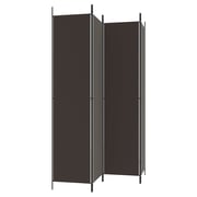 vidaXL 4-Panel Room Divider Brown 200x220 cm Fabric vidaXL 4-Panel Room Divider Brown 200x220 cm Fabric