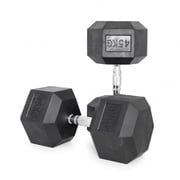 Harley Fitness 45 kgs Rubber Coated Fixed Hex Dumbbell (1Pair)