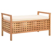 vidaXL Storage Bench 93x49x49 cm Solid Walnut Wood vidaXL Storage Bench 93x49x49 cm Solid Walnut Wood