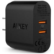 Aukey Dual Port Turbo Charger Black Aukey Dual Port Turbo Charger Black