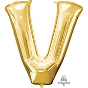 Anagram Letter V Gold Foil Balloon, 34 Anagram Letter V Gold Foil Balloon, 34