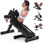 ULTIMAX Foldable Sit-Up Abdominal Back Extension Strength Training Exercise Bench Multi Workout Bench, Adjustable Height And Angle, Suitable Legs, Hands, Whole Body Sport Weight Capacity- 440Lbs