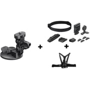 Sony VCTSCM1 Suction Cup Mount + BLTUHM1 Universal Head Mount + AKACMH1 Chest Mount Sony VCTSCM1 Suction Cup Mount + BLTUHM1 Universal Head Mount + AKACMH1 Chest Mount