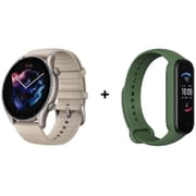 Amazfit A1971 GTR3 Smart Watch Grey + A2005 Band 5 Fitness Tracker Olive