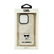 Karl Lagerfeld Iml Transparent Choupette Body Hard Case For Iphone 14 Pro Pink