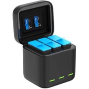 Telesin 3 Slots Storage Charger Box For Gopro Hero 9 Black Action Camera Telesin 3 Slots Storage Charger Box For Gopro Hero 9 Black Action Camera