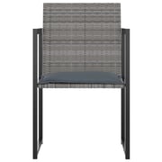 Vidaxl 5 Piece Outdoor Dining Set With Cushions Poly Rattan Grey Vidaxl 5 Piece Outdoor Dining Set With Cushions Poly Rattan Grey