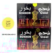 Al Saqer-bakhoor Charcoal-torch Coal 60pcs - 2 Boxes Compo-120 Pcs Al Saqer-bakhoor Charcoal-torch Coal 60pcs - 2 Boxes Compo-120 Pcs