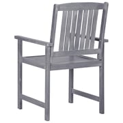 vidaXL Garden Chairs 4 pcs Solid Acacia Wood Grey