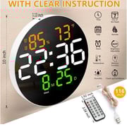 Budi DS-6630 LED Multi Color Wall Clock Budi DS-6630 LED Multi Color Wall Clock