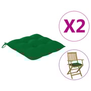 Vidaxl Chair Cushions 2 Pcs Green 40x40x7 Cm Fabric Vidaxl Chair Cushions 2 Pcs Green 40x40x7 Cm Fabric