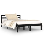 vidaXL Day Bed Solid Wood Pine 120x200 cm Small Double Black