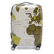 Eminent Map Spinner Trolley Luggage Bag Grey 24inch - KF3224GRY