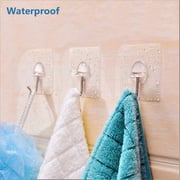 Lavish 6 Pcs Wall Hooks Self Adhesive Sticker Hanger Transparent Lavish 6 Pcs Wall Hooks Self Adhesive Sticker Hanger Transparent