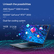 Asus Vivobook Pro OLED M3500QC-OLED0R7T Laptop – Ryzen 7 2.8GHz 16GB 512GB 4GB Win10 15.6inch FHD Blue English/Arabic Keyboard NVIDIA GeForce RTX 3050
