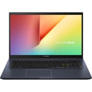 لابتوب Asus Vivobook 15 موديل X513EA-BQ3396W وشاشة FHD مقاس 15.6 بوصة ومعالج Core i3 3GHz وذاكرة رام 8 جيجابايت وذاكرة داخلية 512 جيجابايت مع نظام تشغيل Win11Home وبلون أسود ولوحة مفاتيح إنجليزي/ عربي