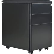 Navodesk Mobile Pedestal 3-drawer File Cabinet Under Desk Drawer With Castor Wheels By Navodesk Black Black Cushion