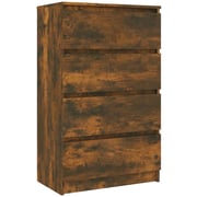 Vidaxl Sideboard Smoked Oak 60x35x98.5 Cm Engineered Wood Vidaxl Sideboard Smoked Oak 60x35x98.5 Cm Engineered Wood