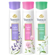 Yardley Body Spray 2+1 Assorted (3X150Ml)-English Lavender+English Rose+ImperialJasmine Yardley Body Spray 2+1 Assorted (3X150Ml)-English Lavender+English Rose+ImperialJasmine