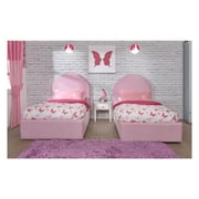 Buy MooBoo Time For Sleep 90cm Upholstered Pink Single Bed With Foam
