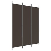 vidaXL 3-Panel Room Divider Brown 150x200 cm Fabric vidaXL 3-Panel Room Divider Brown 150x200 cm Fabric
