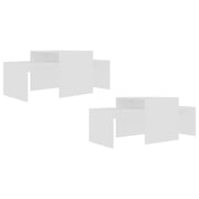 Vidaxl Coffee Table Set White 100x48x40 Cm Engineered Wood Vidaxl Coffee Table Set White 100x48x40 Cm Engineered Wood