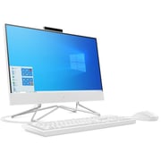 كمبيوتر مكتبي إتش بي AIO 22-DF1003NE 3B4Y4EA الكل في واحد - Core i3 3GHz 4GB 1TB Win10 21.5inch لون أبيض