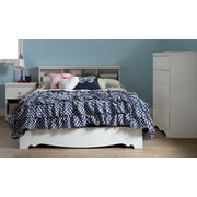 Reevo Full Mates Bed with Bookcase Headboard Queen Bed without Mattress White Reevo Full Mates Bed with Bookcase Headboard Queen Bed without Mattress White