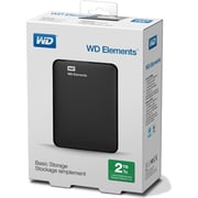 Western Digital Elements Portable Hard Drive Black 2TB MIC WDBU6Y0020BBK
