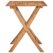 vidaXL Folding Garden Dining Table 90x60x75 cm Solid Teak Wood vidaXL Folding Garden Dining Table 90x60x75 cm Solid Teak Wood